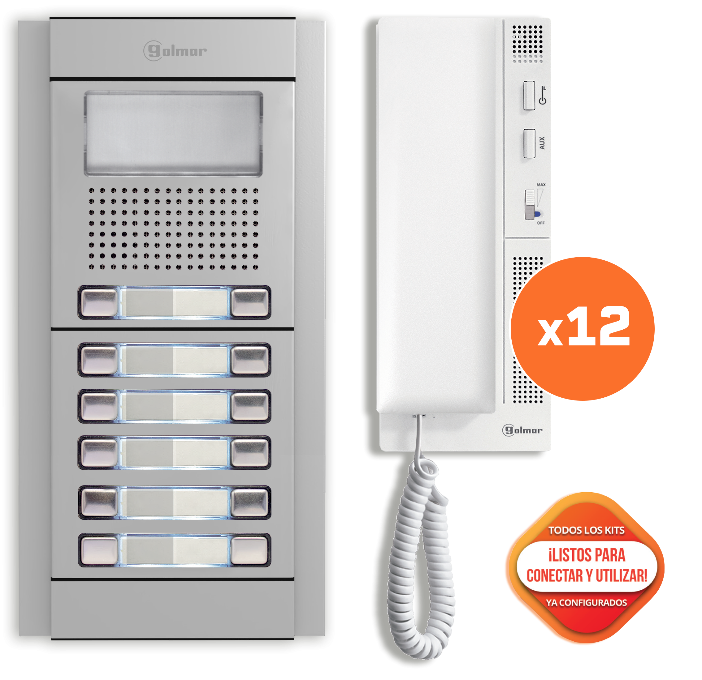 KIT EDIFICIO AUDIO E5212/T-562 12P