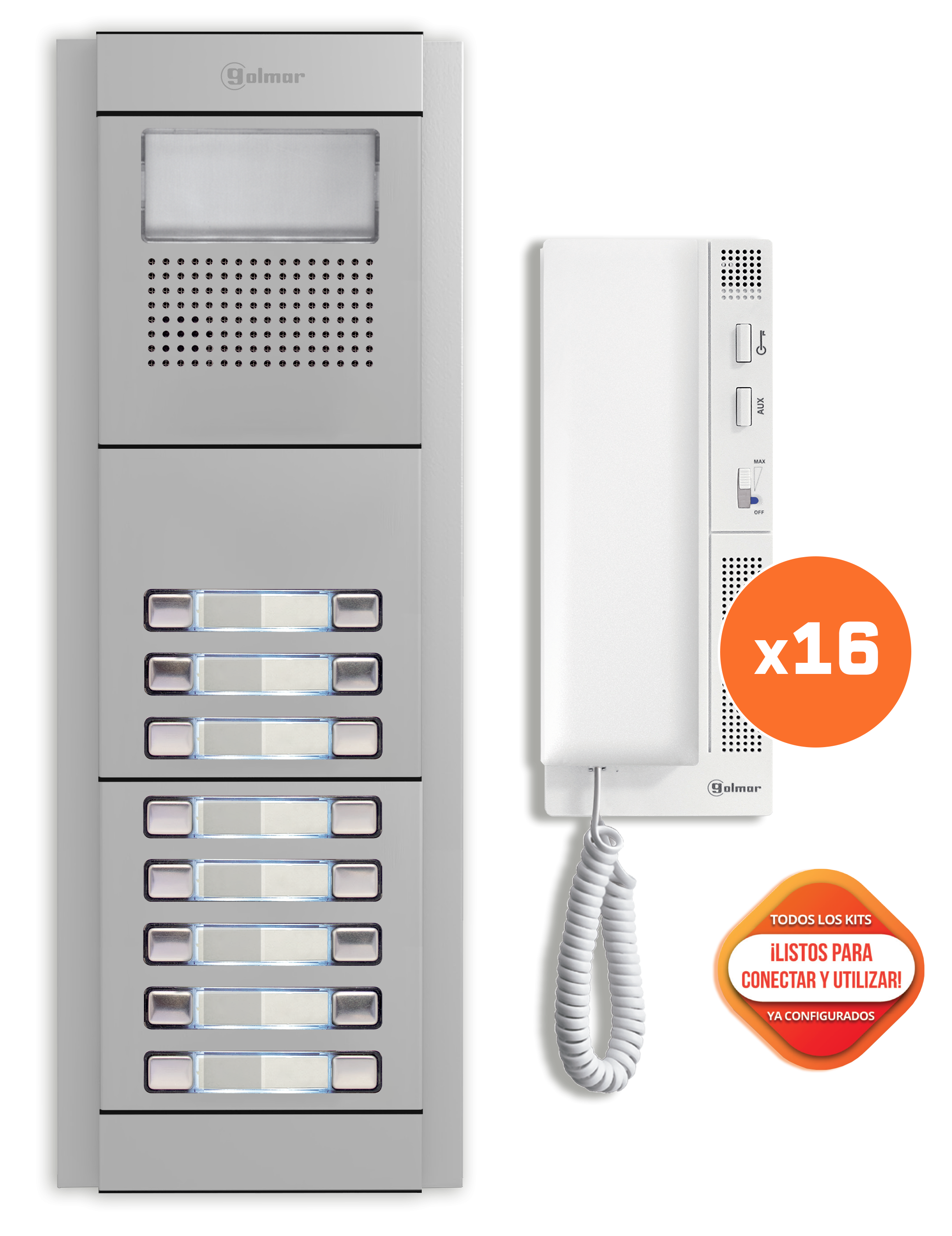 KIT EDIFICIO AUDIO E5216/T-562 16P