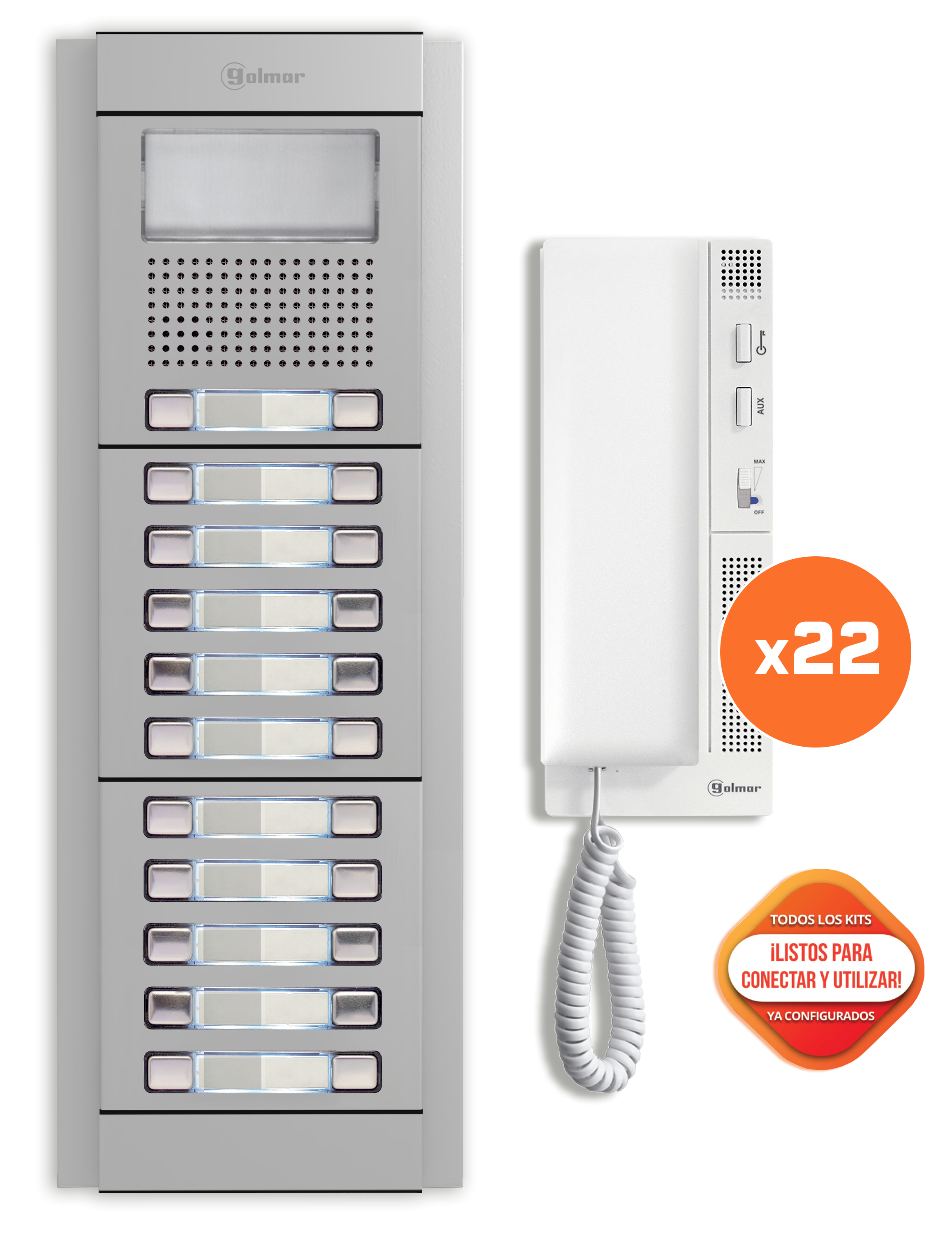 KIT EDIFICIO AUDIO E5222/T-562 22P