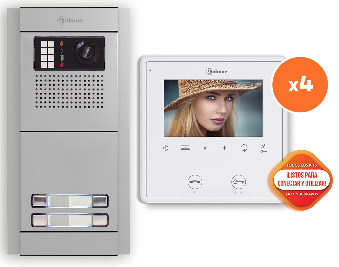 KIT EDIFICIO VIDEO E8204/VESTA2 SE 4P