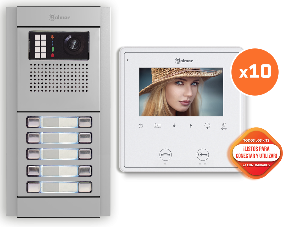 KIT EDIFICIO VIDEO E8210/VESTA2 SE 10P