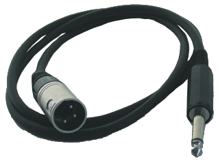 CABLE CONEX. 1M JACK-M/XLR-M