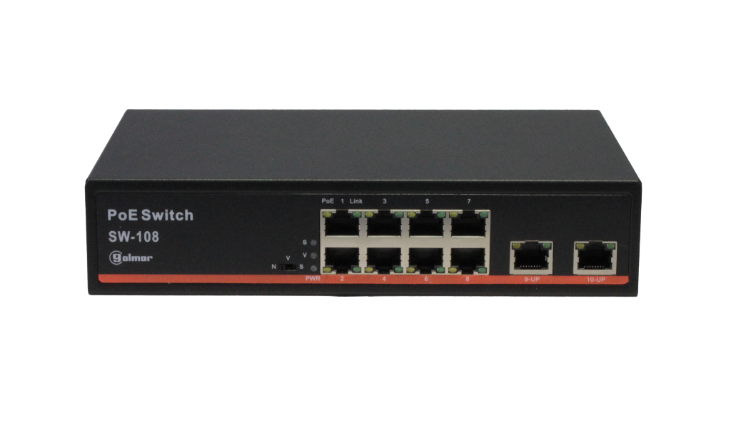 SWITCH SW-108 8POE 2xUPLINK