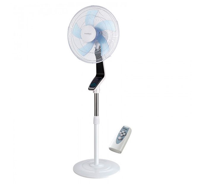 Ventilador de pie Coín con mando a distancia, color negro/blanco