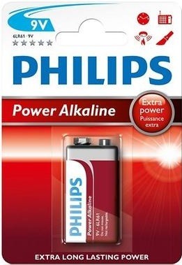 PILAS POWER ALKALINE 9V PHILIPS