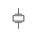 Símbolo del cristal piezoeléctrico