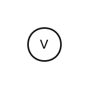 Símbolo del voltimetro
